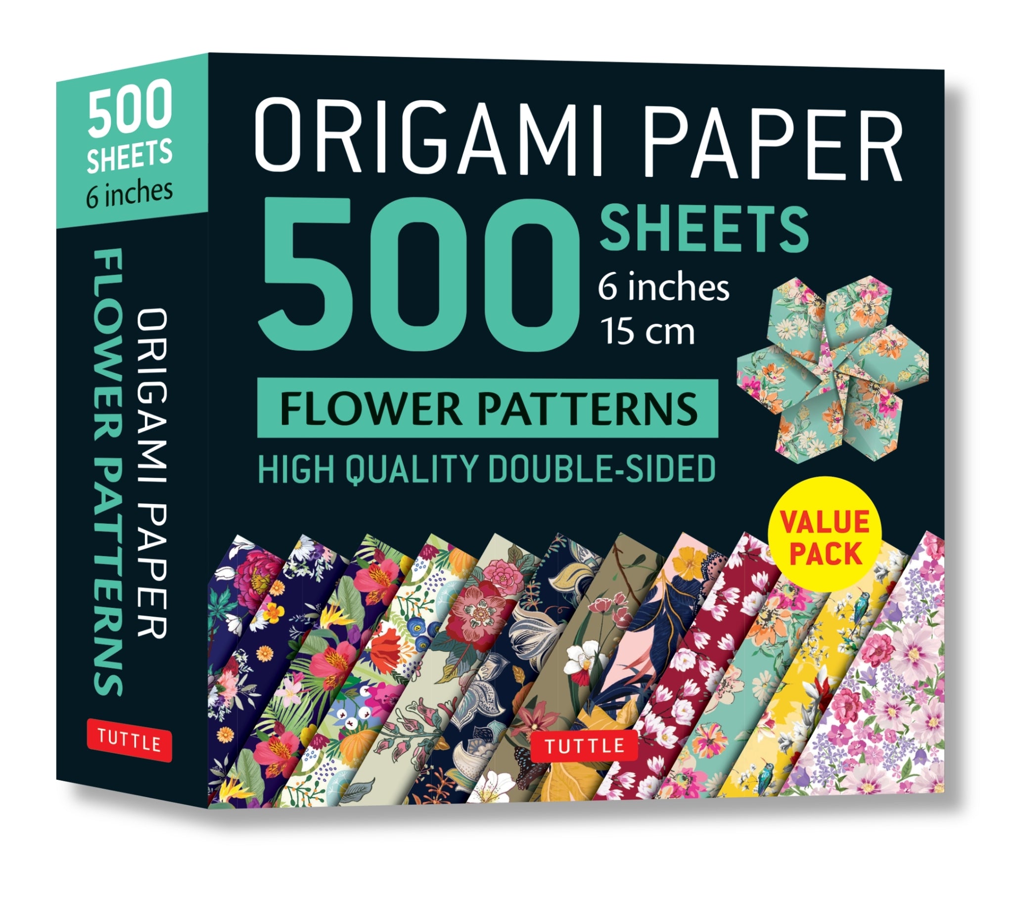 Cover image for Origami Paper 500 sheets Flower Patterns 6" (15 cm) ISBN 9780804852852